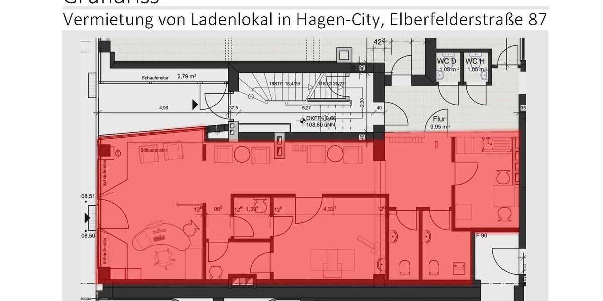 Gewerbeobjekt Hagen Mittelstadt - 4 Zimmer, 775&euro; | Angebot:25797048