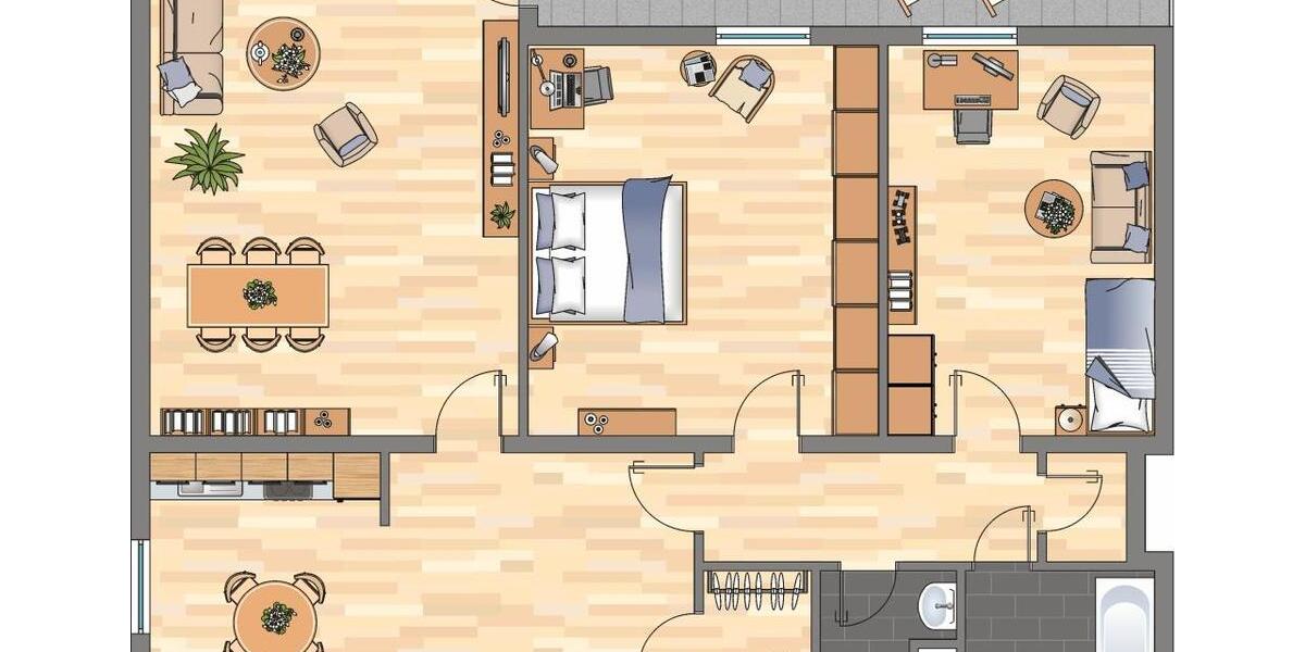 Etagenwohnung Hagen Hagen-Nord - 3.5 Zimmer, 78 m&sup2;, 559&euro; | Angebot:26008901