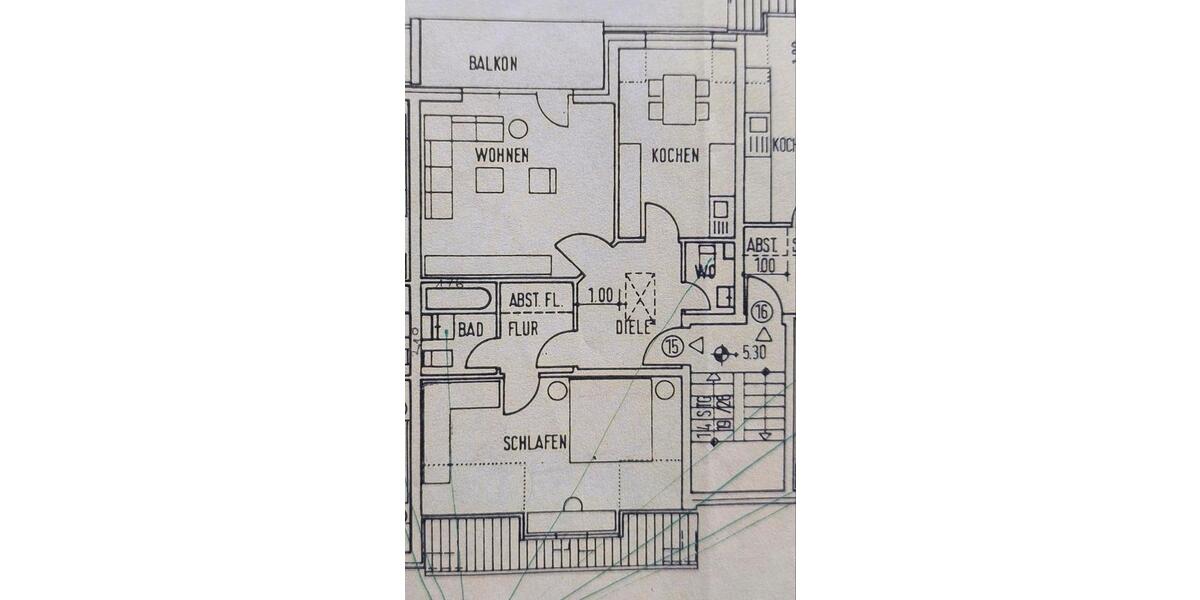 Dachgeschoßwohnung Kamen - 2 Zimmer, 67 m&sup2;, 530&euro; | Angebot:26021421