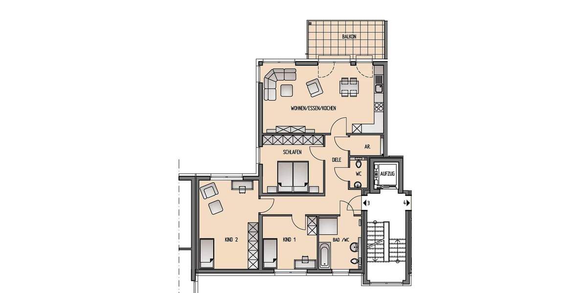 Etagenwohnung Gevelsberg - 4 Zimmer, 114 m&sup2;, 529.000&euro; | Angebot:25668451