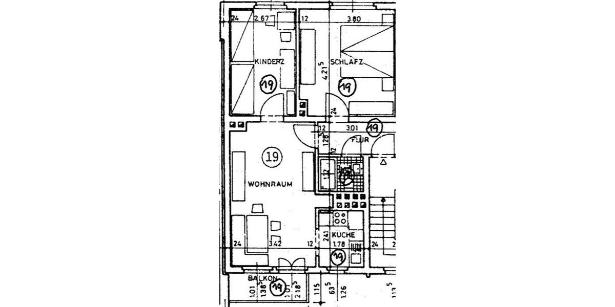 Etagenwohnung Dortmund Eving - 3.5 Zimmer, 56 m&sup2;, 550&euro; | Angebot:25944900