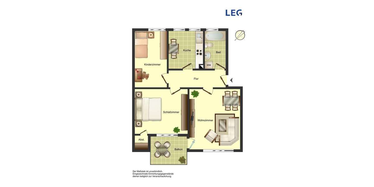 Etagenwohnung Bergkamen - 3.5 Zimmer, 67 m&sup2;, 499&euro; | Angebot:25118992