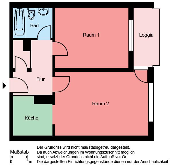 Etagenwohnung Iserlohn Gerlingsen - 2 Zimmer, 51 m&sup2;, 379&euro; | Angebot:24751918