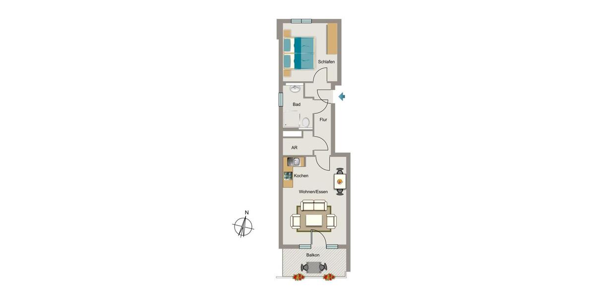 Etagenwohnung Dortmund Aplerbeck - 2 Zimmer, 67 m&sup2;, 809&euro; | Angebot:25960372