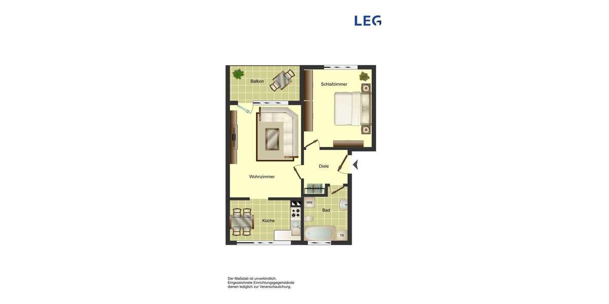 Etagenwohnung Bergkamen Weddinghofen - 2 Zimmer, 52 m&sup2;, 419&euro; | Angebot:27339385