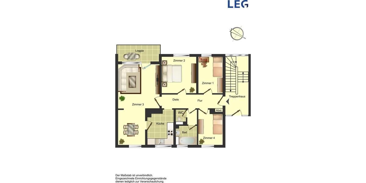 Etagenwohnung Kamen - 4.5 Zimmer, 84 m&sup2;, 759&euro; | Angebot:25805451