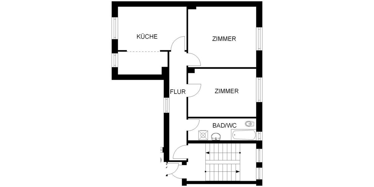 Etagenwohnung Hagen Hagen-Mitte - 2 Zimmer, 65 m&sup2;, 370&euro; | Angebot:26618135