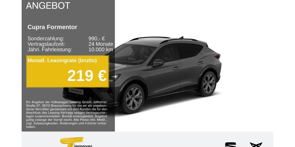 Cupra Formentor 19.960 km 34.020 &euro; Hemer 58675