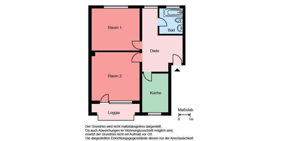 Etagenwohnung Iserlohn Gerlingsen - 2 Zimmer, 67 m&sup2;, 479&euro; | Angebot:24751917