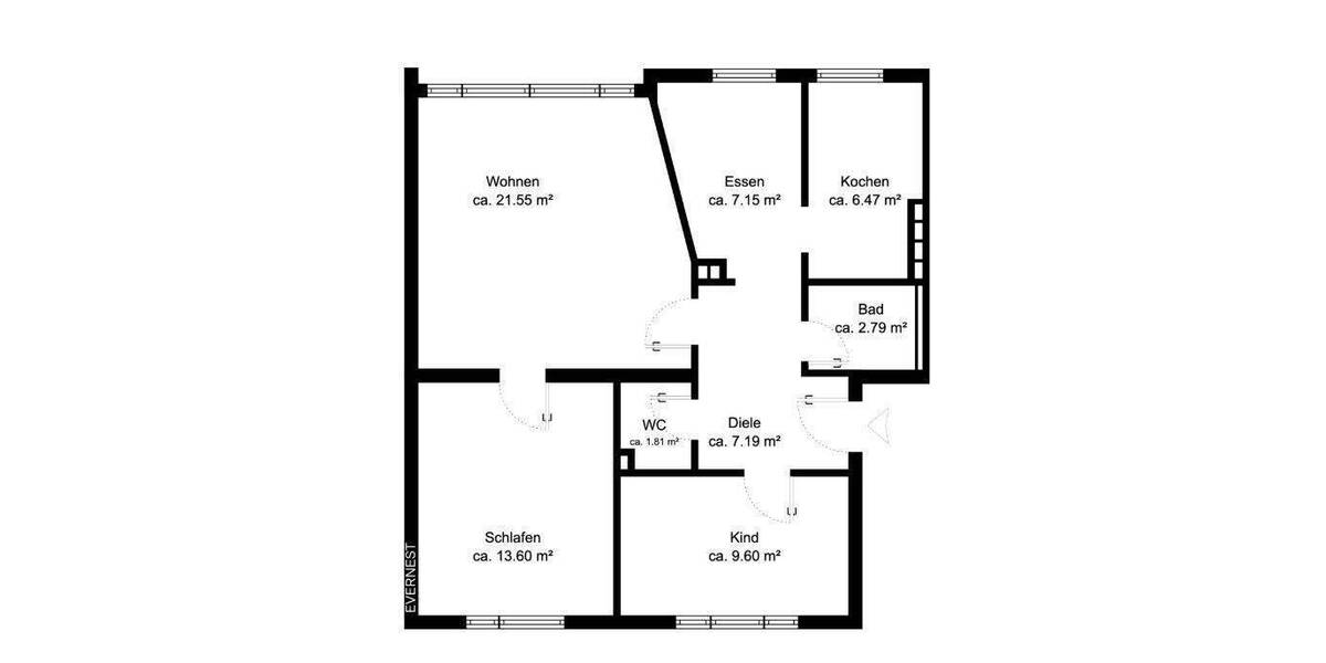 Etagenwohnung Dortmund Lütgendortmund - 3 Zimmer, 70 m&sup2;, 126.288&euro; | Angebot:25738468