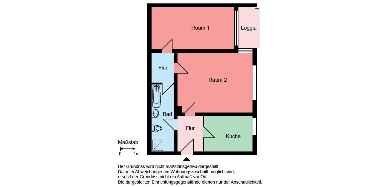Etagenwohnung Iserlohn Gerlingsen - 2 Zimmer, 66 m&sup2;, 469&euro; | Angebot:26008880
