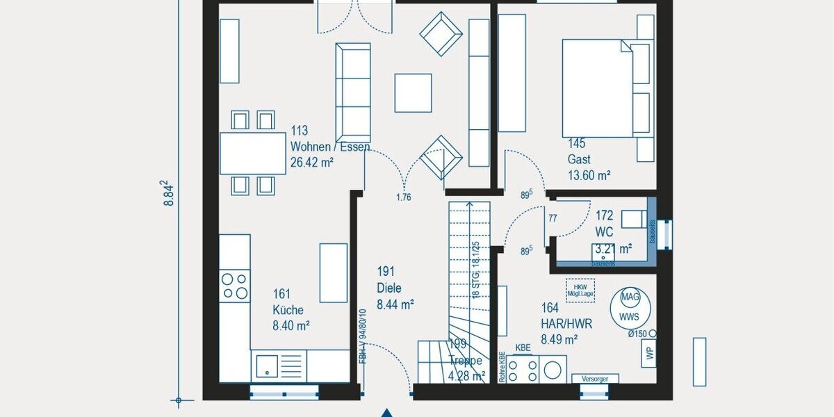 Individuell geplantes Einfamilienhaus in Ennepe Ruhr Kreis - Komfortables Wohnen mit allkauf Dienstleistungspaketen - Einfamilienhaus Ennepe Ruhr Kreis | Angebot:27338591