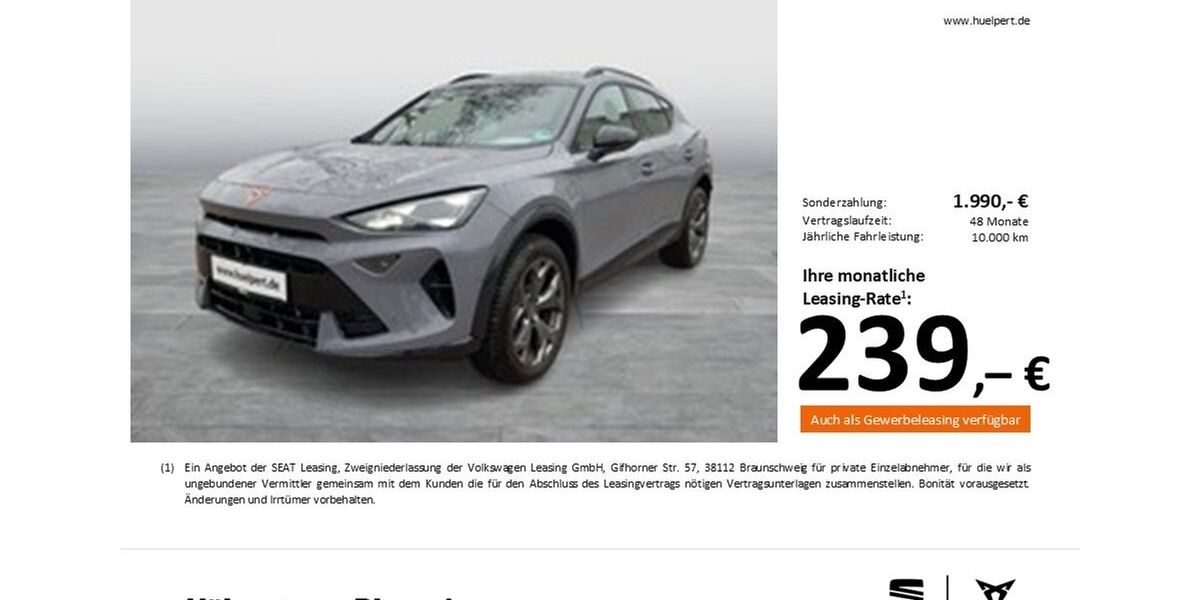Cupra Formentor 4.568 km 31.888 &euro; Dortmund 44269