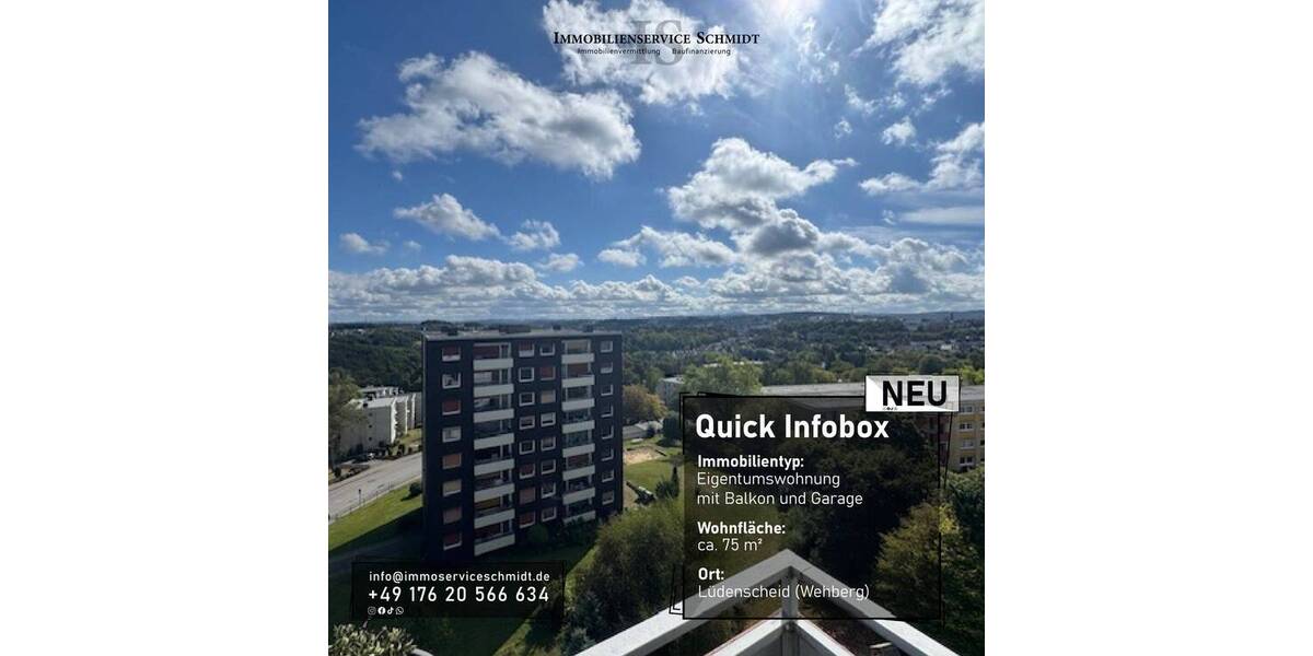 Etagenwohnung Lüdenscheid Wehberg - 3 Zimmer, 129.900&euro; | Angebot:25685542