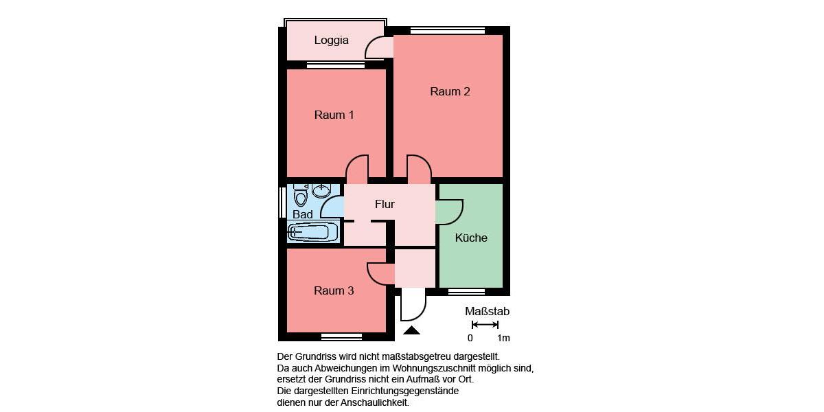 Etagenwohnung Menden (Sauerland) - 3 Zimmer, 68 m&sup2;, 499&euro; | Angebot:25305568