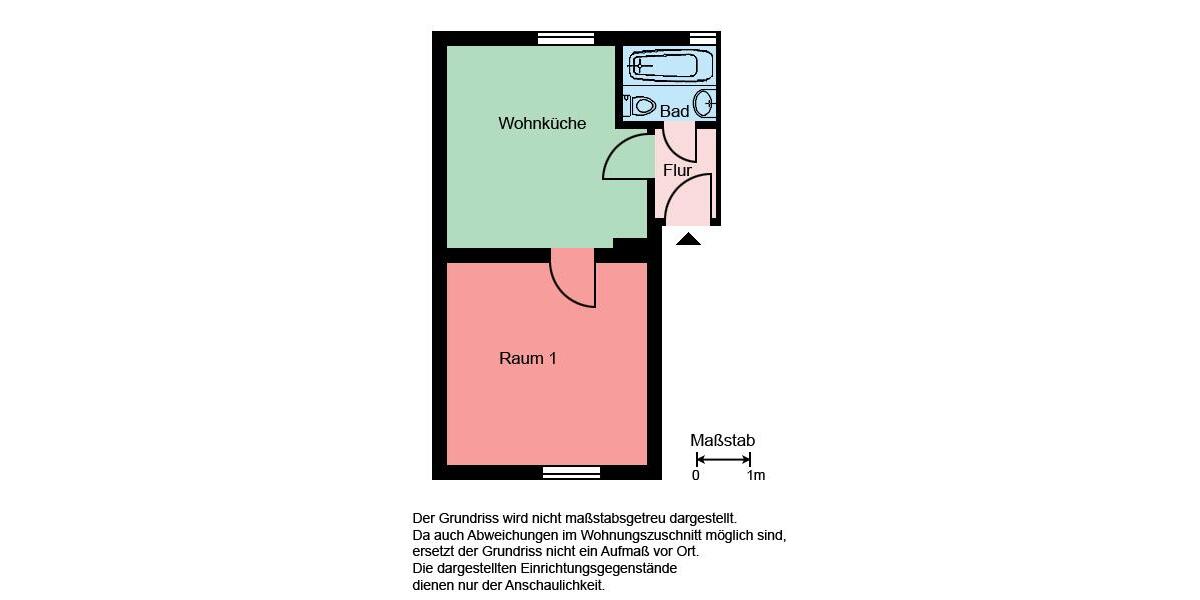 Etagenwohnung Iserlohn Grüne - 1 Zimmer, 31 m&sup2;, 319&euro; | Angebot:25963913