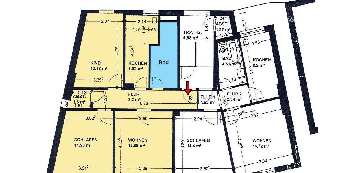 Etagenwohnung Lüdenscheid - 3 Zimmer, 68 m&sup2;, 395&euro; | Angebot:25739564