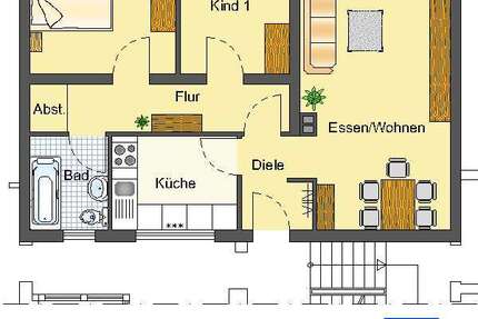 Wohnung Arnsberg Neheim - 3 Zimmer, 70 m&sup2;, 519&euro; | Angebot:27286360