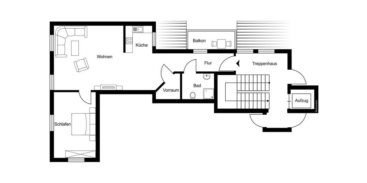 Etagenwohnung Finnentrop - 2 Zimmer, 70 m&sup2;, 630&euro; | Angebot:25873031