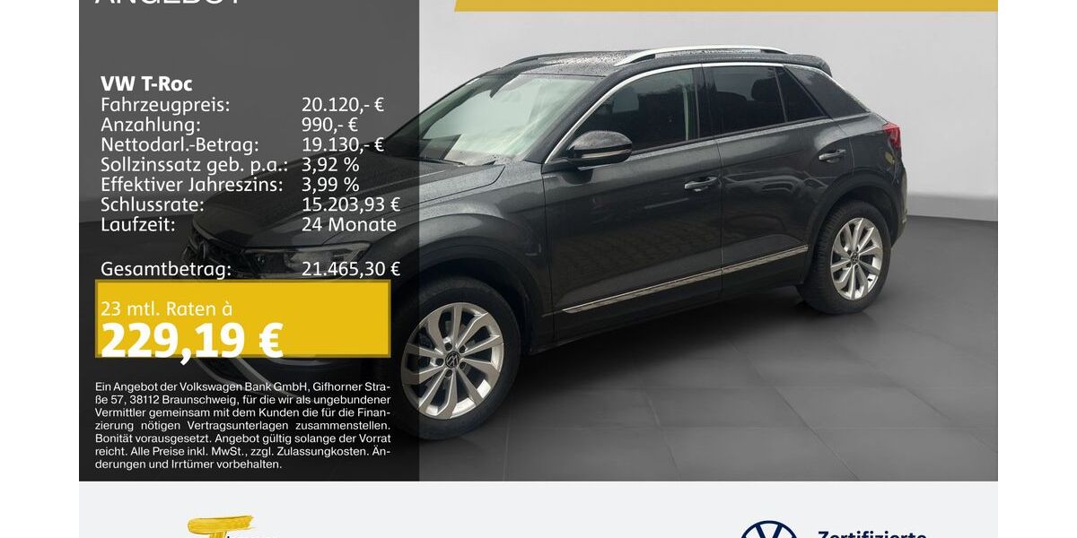 VW T-Roc 54.706 km 20.120 &euro; Plettenberg 58840