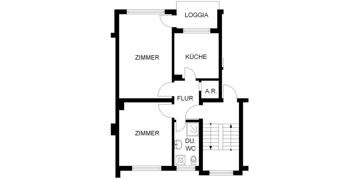 Etagenwohnung Hagen Hagen-Mitte - 2 Zimmer, 54 m&sup2;, 363&euro; | Angebot:26633910