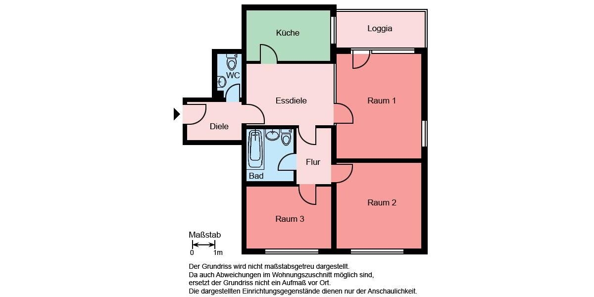 Etagenwohnung Menden (Sauerland) Berkenhofskamp - 3 Zimmer, 86 m&sup2;, 426&euro; | Angebot:22271130