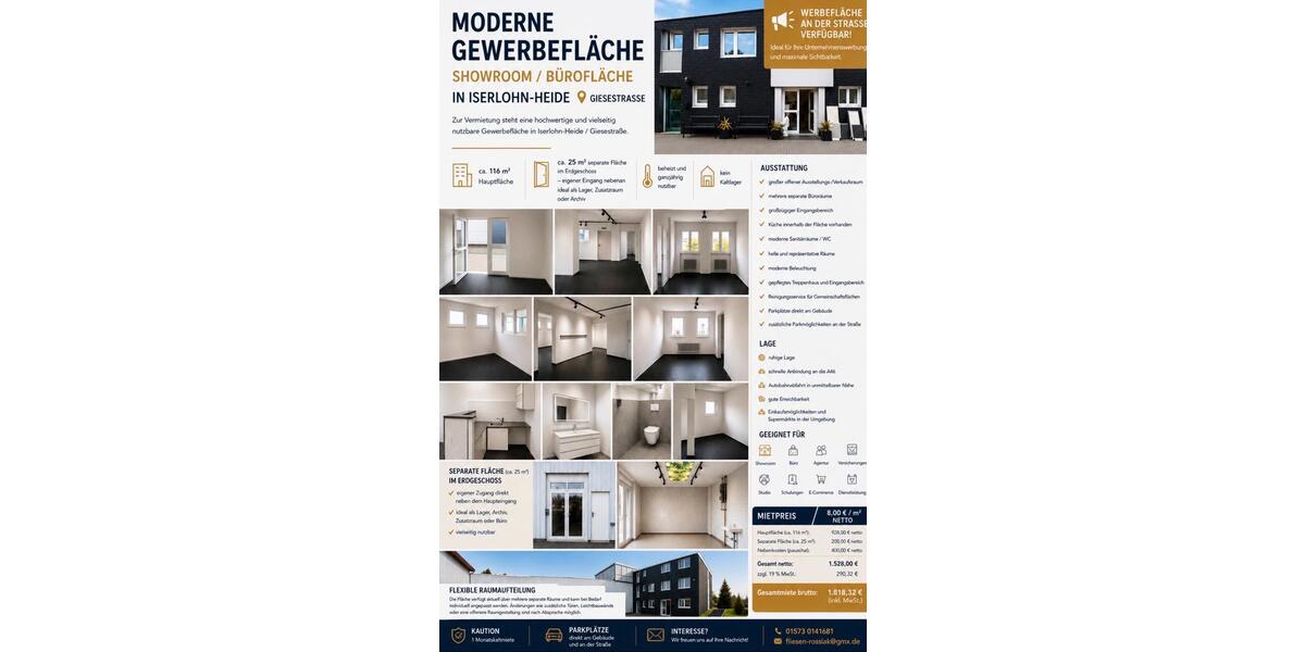 Gewerbeobjekt Iserlohn - 1.478&euro; | Angebot:26527886