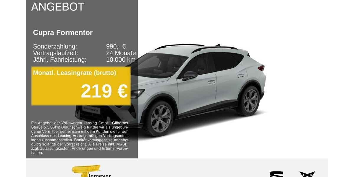 Cupra Formentor 22.504 km 33.140 &euro; Lüdenscheid 58513