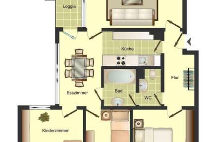 Wohnung Unna - 4.5 Zimmer, 81 m&sup2;, 589&euro; | Angebot:27086283