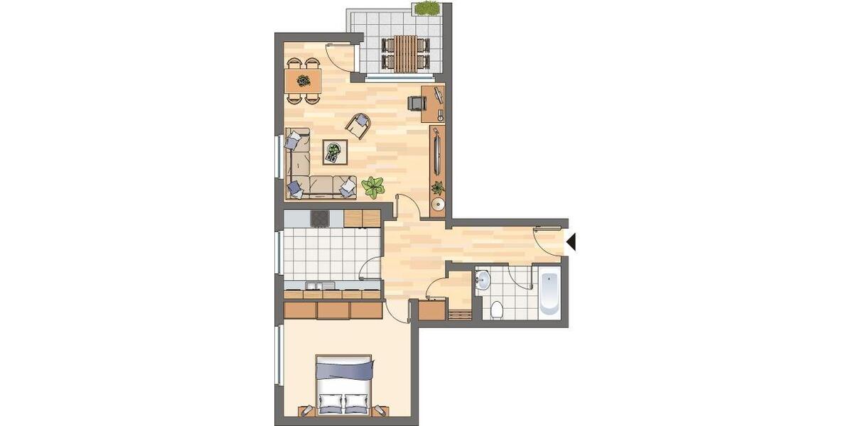 Etagenwohnung Kamen - 2 Zimmer, 65 m&sup2;, 479&euro; | Angebot:24699539