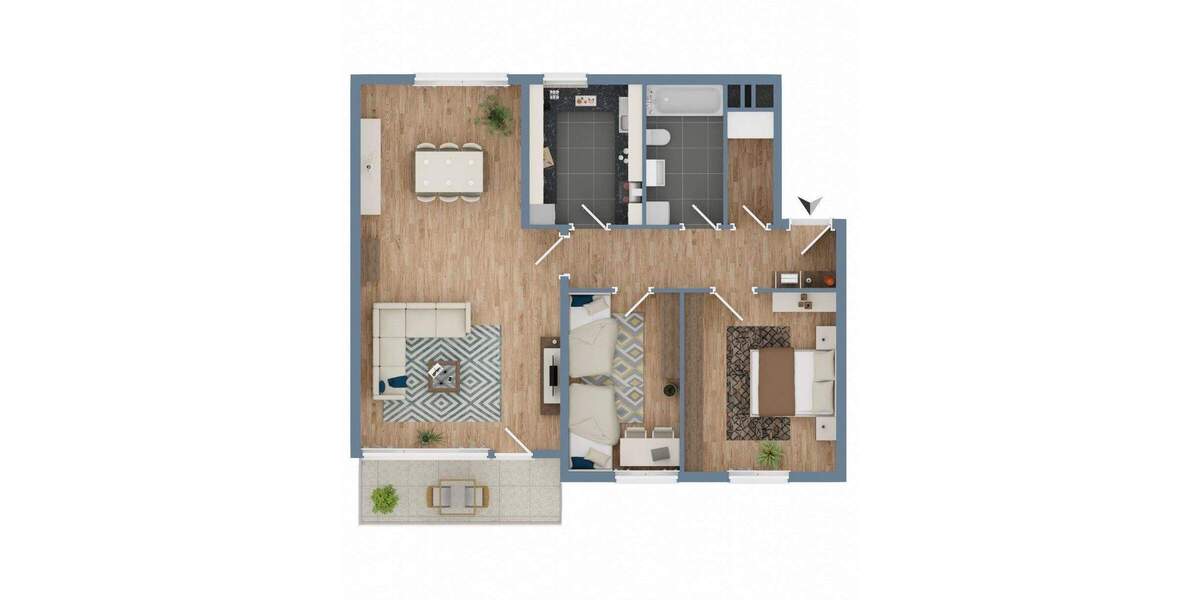 Etagenwohnung Dortmund Aplerbeck - 3 Zimmer, 82 m&sup2;, 189.000&euro; | Angebot:25730423