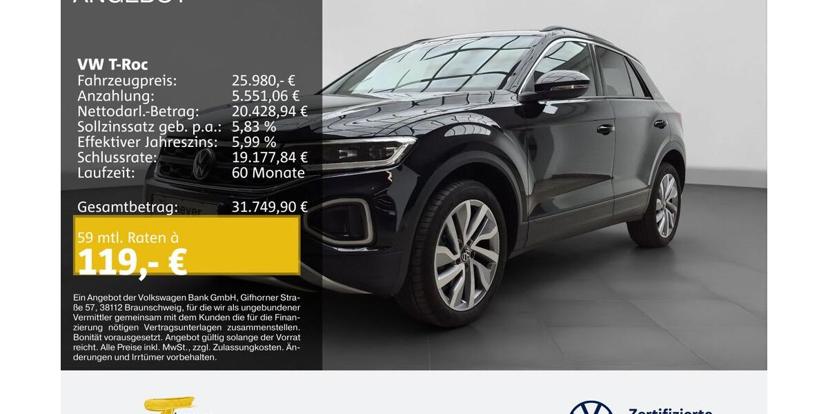 VW T-Roc 11.064 km 25.980 &euro; Lüdenscheid 58507