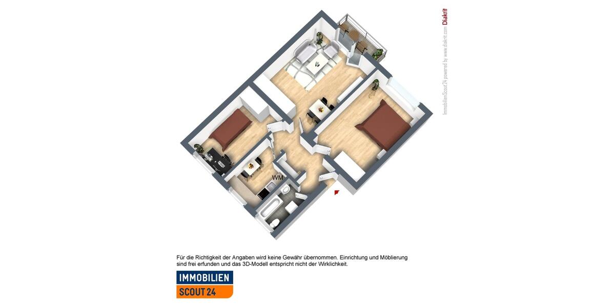 Etagenwohnung Plettenberg - 3 Zimmer, 67 m&sup2;, 371&euro; | Angebot:23232127