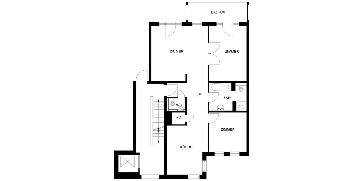 Etagenwohnung Hagen Hagen-Nord - 3 Zimmer, 96 m&sup2;, 912&euro; | Angebot:25901485
