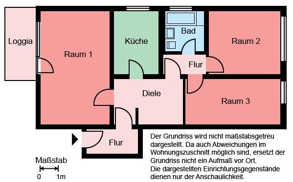 Etagenwohnung Iserlohn Grüne - 3 Zimmer, 82 m&sup2;, 403&euro; | Angebot:26085830