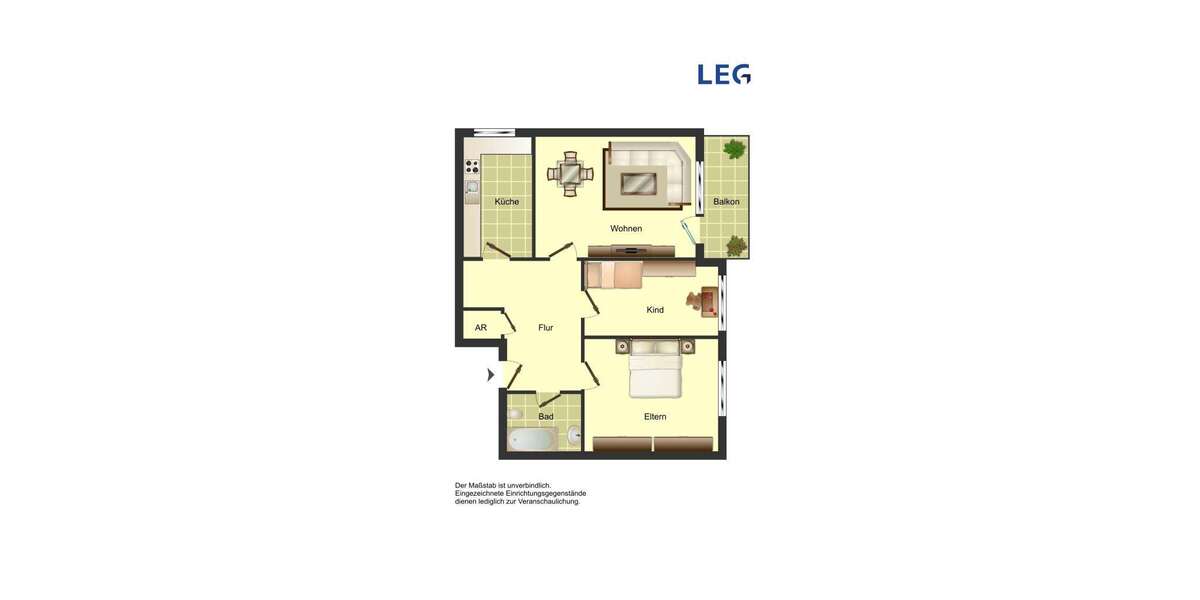 Etagenwohnung Bergkamen - 3.5 Zimmer, 81 m&sup2;, 559&euro; | Angebot:27339483