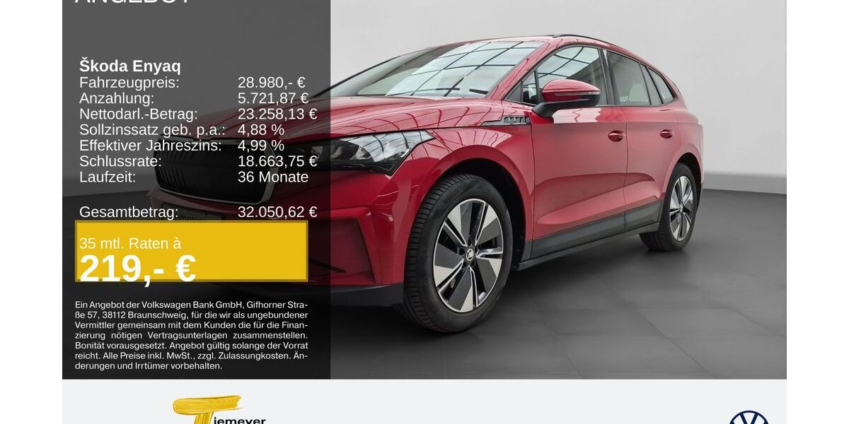 Skoda Enyaq 24.569 km 28.980 &euro; Lüdenscheid 58507