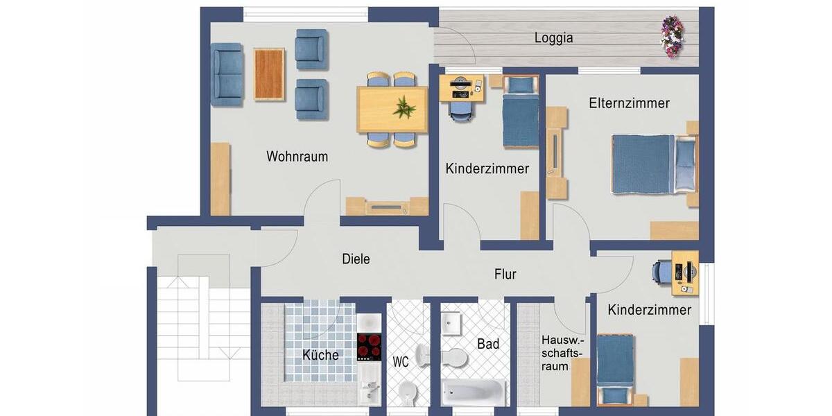 Etagenwohnung Wickede (Ruhr) - 4 Zimmer, 90 m&sup2;, 585&euro; | Angebot:26545828