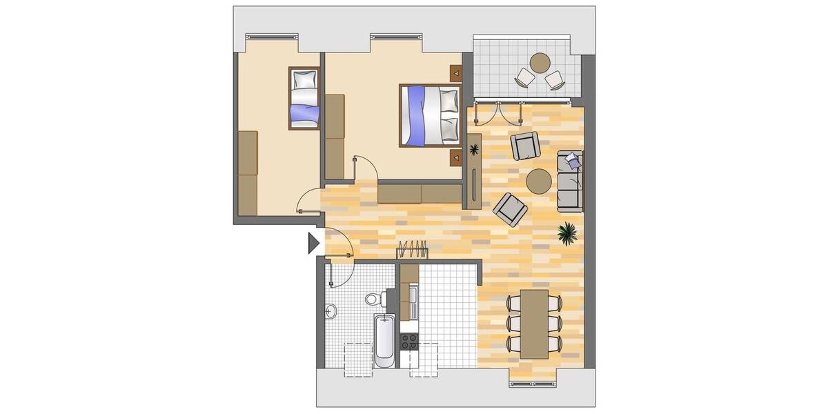 Dachgeschoßwohnung Dortmund Brackel - 3 Zimmer, 82 m&sup2;, 717&euro; | Angebot:25125217