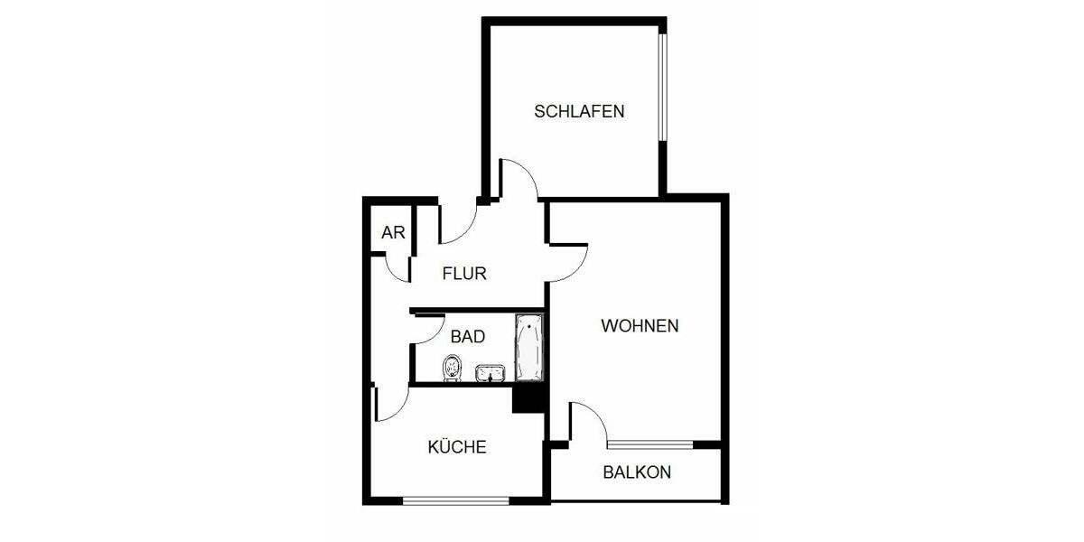 Erdgeschoßwohnung Dortmund Hombruch - 2 Zimmer, 61 m&sup2;, 634&euro; | Angebot:26607660