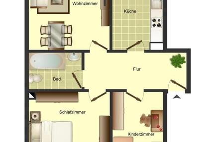 Wohnung Bergkamen - 3.5 Zimmer, 63 m&sup2;, 433&euro; | Angebot:25131683