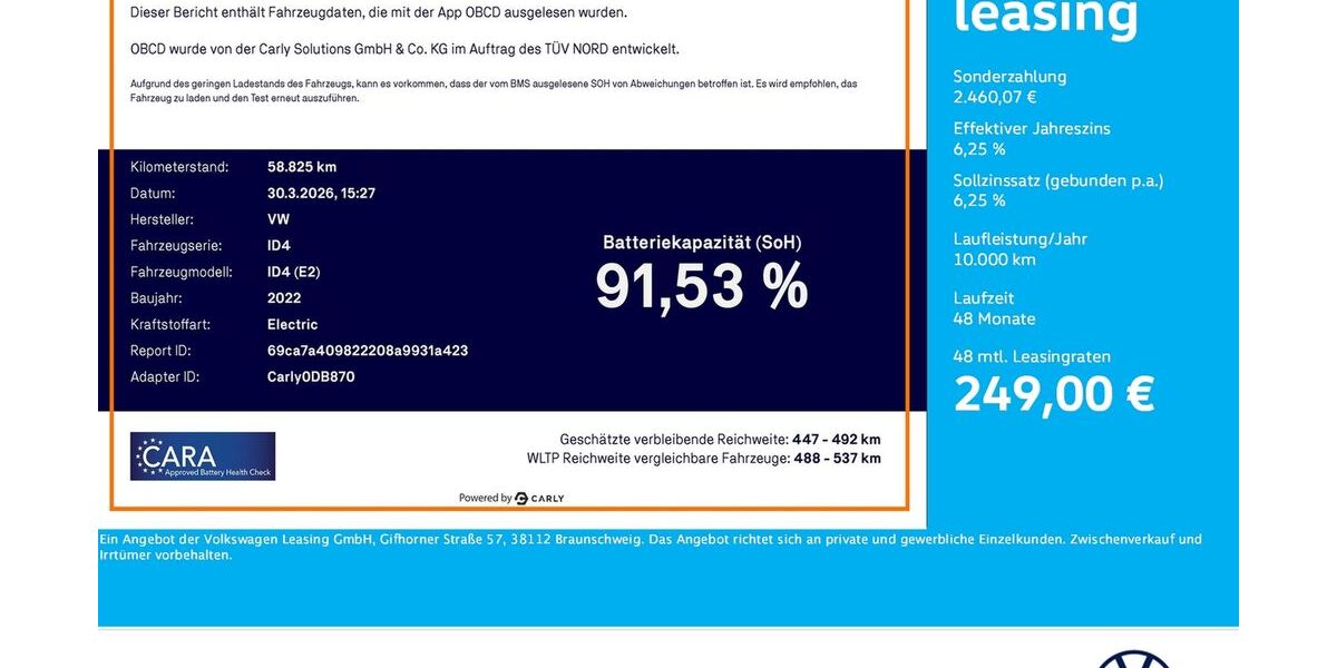 VW ID.4 58.823 km 26.664 &euro; Unna 59423