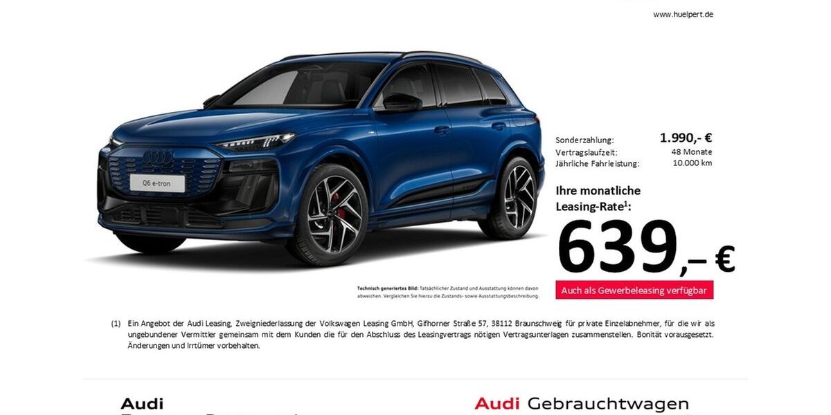 Audi Q6 e-tron 2.451 km 73.850 &euro; Dortmund 44143