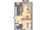 Dachgeschoßwohnung Dortmund Scharnhorst - 2 Zimmer, 63 m&sup2;, 526&euro; | Angebot:26356310