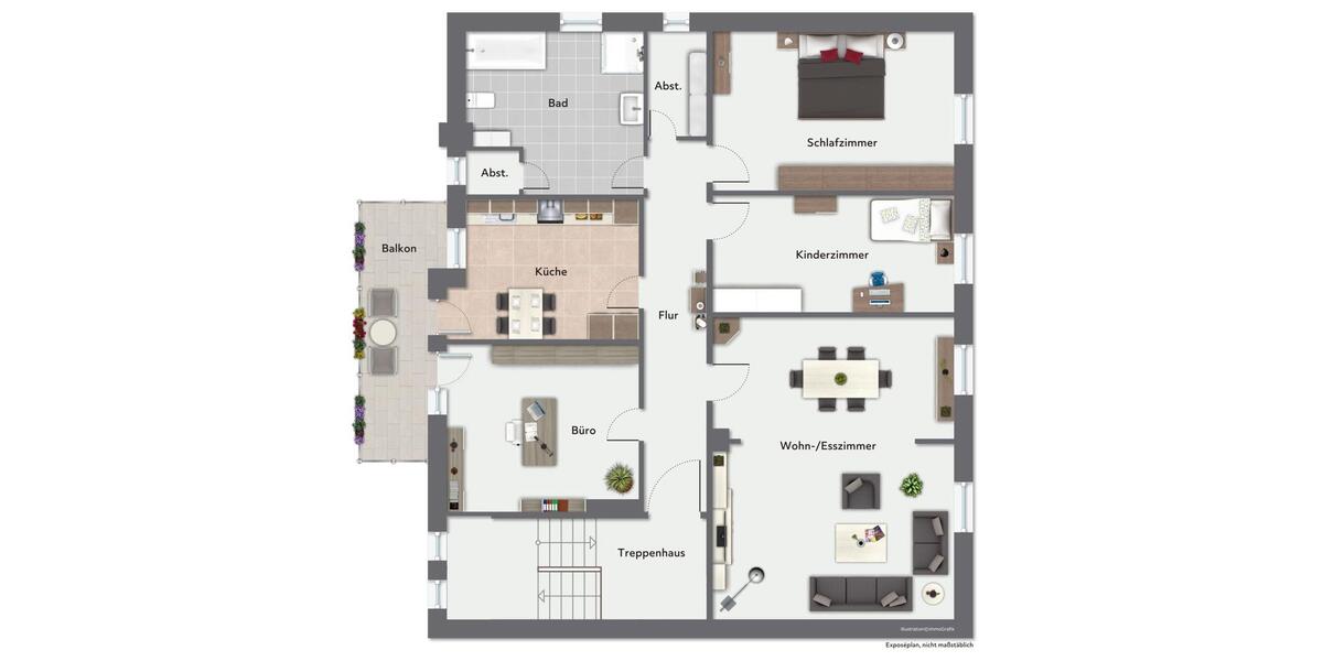 Dachgeschoßwohnung Arnsberg Rusch - 4 Zimmer, 140 m&sup2;, 1.120&euro; | Angebot:25351219