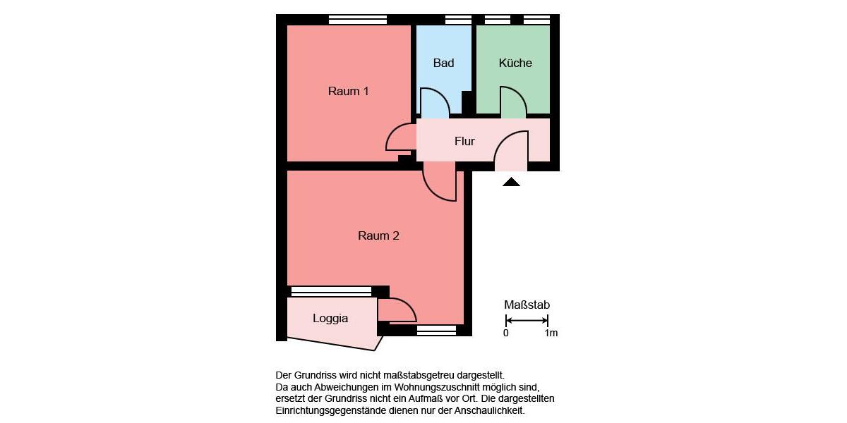 Erdgeschoßwohnung Lüdenscheid Staberg - 2 Zimmer, 46 m&sup2;, 319&euro; | Angebot:24420075