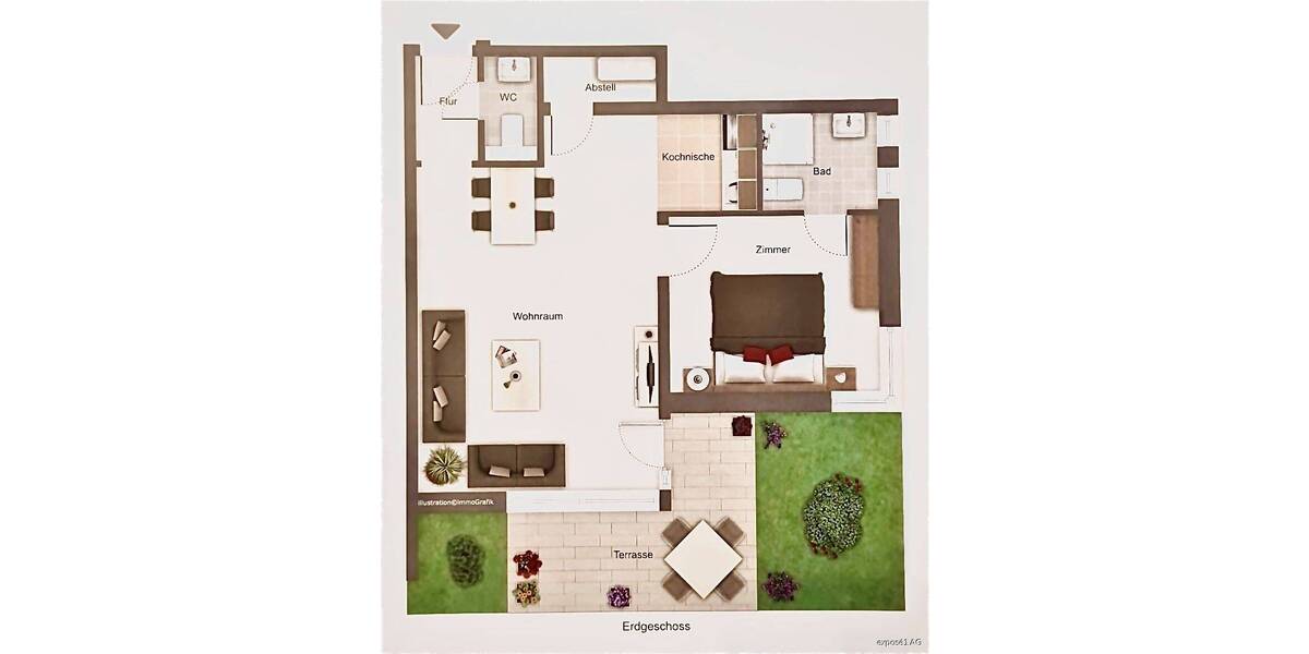 Etagenwohnung Hagen Hochschulviertel - 2 Zimmer, 52 m&sup2;, 125.000&euro; | Angebot:25774657