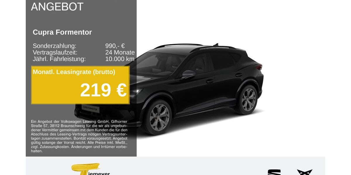 Cupra Formentor 22.375 km 33.150 &euro; Hemer 58675