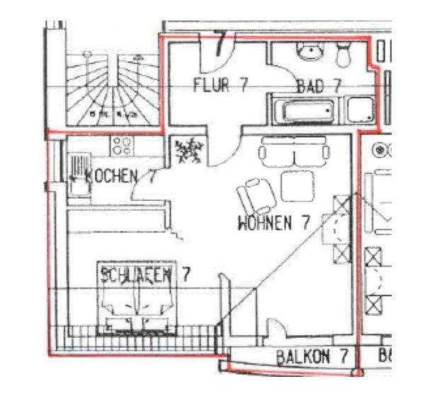 Etagenwohnung Arnsberg Holzen - 1 Zimmer, 45 m&sup2;, 365&euro; | Angebot:26489443
