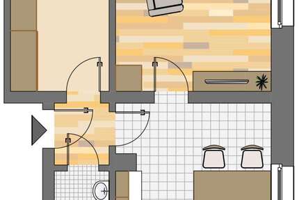 Wohnung Dortmund Brünninghausen - 2 Zimmer, 43 m&sup2;, 406&euro; | Angebot:25768593